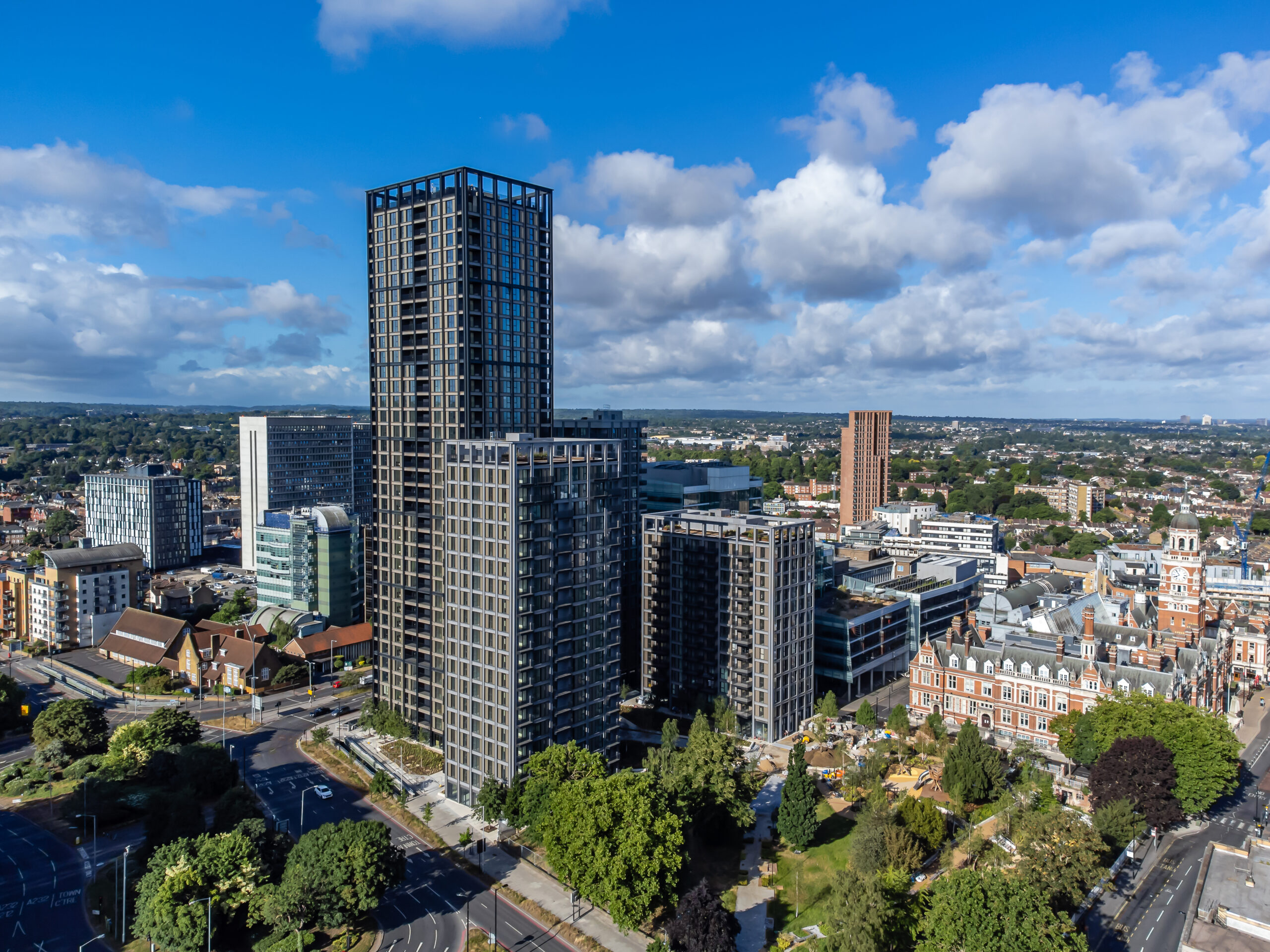 Aerial-Croydon-Skyscrapers-
